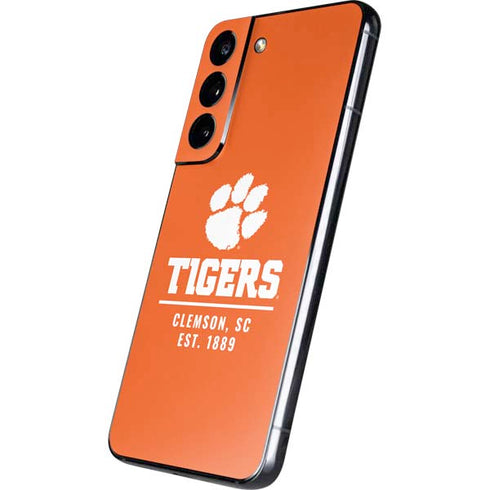 Clemson University Tigers Est 1889 Orange Galaxy S22 Skin